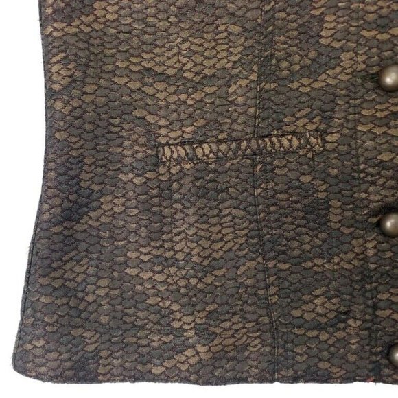 Vintage Acorn Multicolor Snake Print Long Sleeve Cropped Jacket Womens Medium - Picture 4 of 11